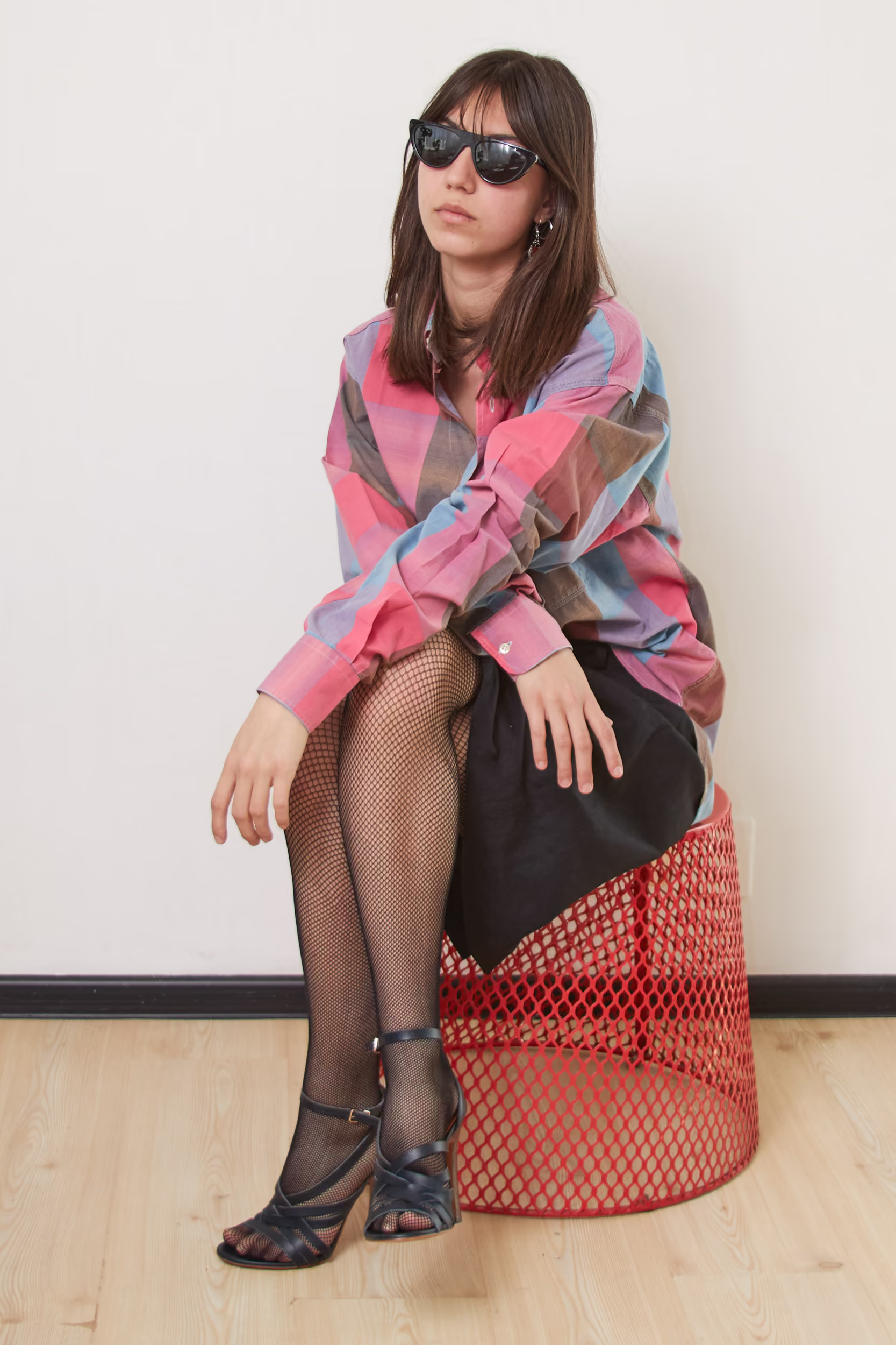 Cămașă Les Copains Jeans (Made in Italy) – Carouri Mari Pastel & Bumbac L - imagine 4