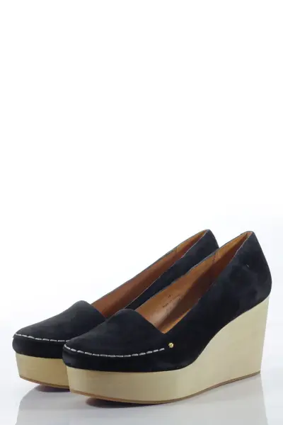 Pantofi & Other Stories Loafer-Wedge din Piele Întoarsă Black - 40