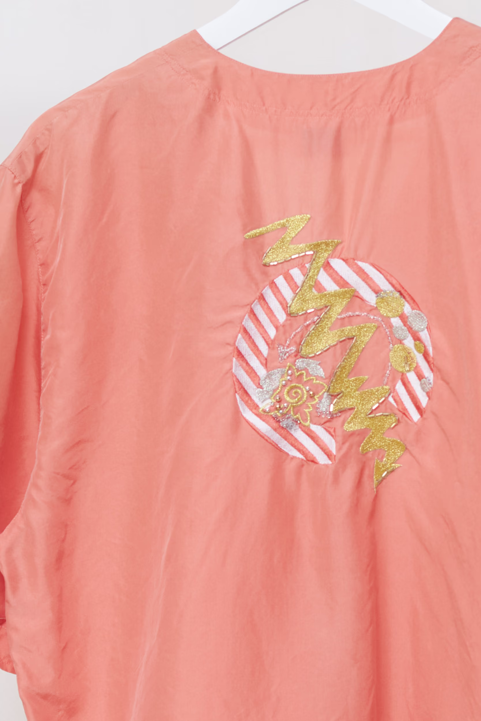Cămașă vintage unisex din mătase 100% Peach Taifun L/XL - imagine 3