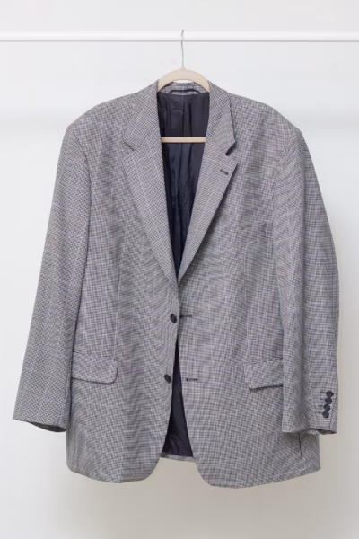 Sacou Vintage 100% lână Houndstooth 3XL/4XL