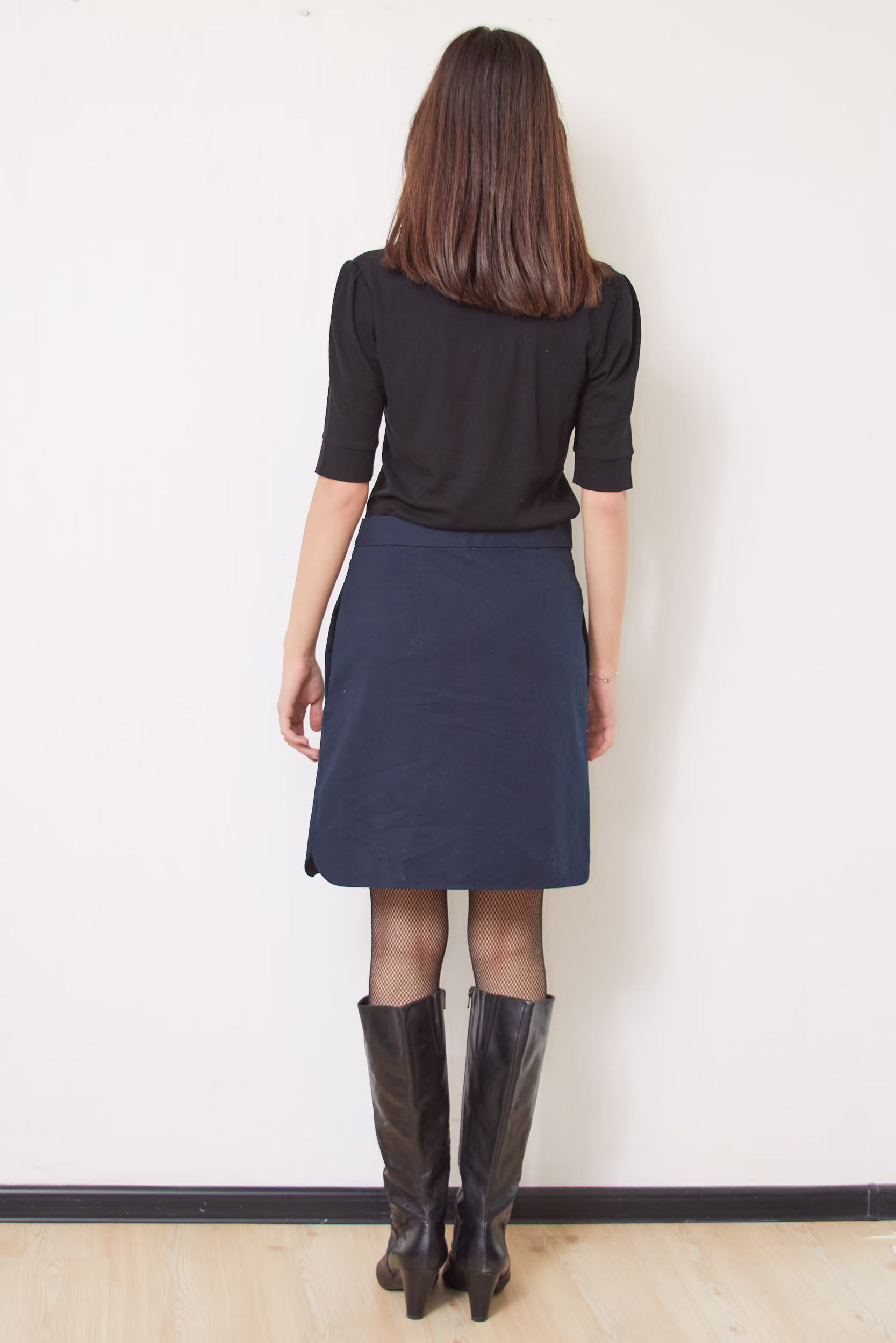 Fustă Mini COS Bleumarin din Bumbac, XS/S - imagine 3