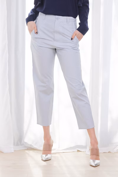 Pantaloni COS din bumbac Bleu, mărimea 38, 40