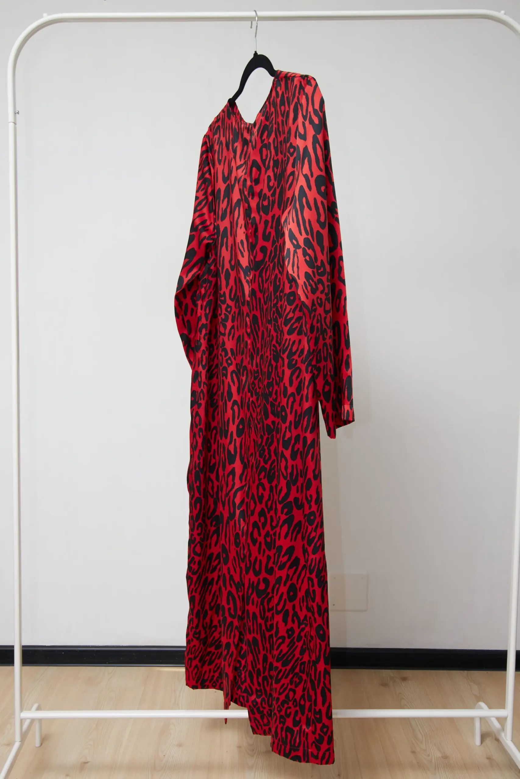 Rochie roșie cu imprimeu leopard - L - imagine 2