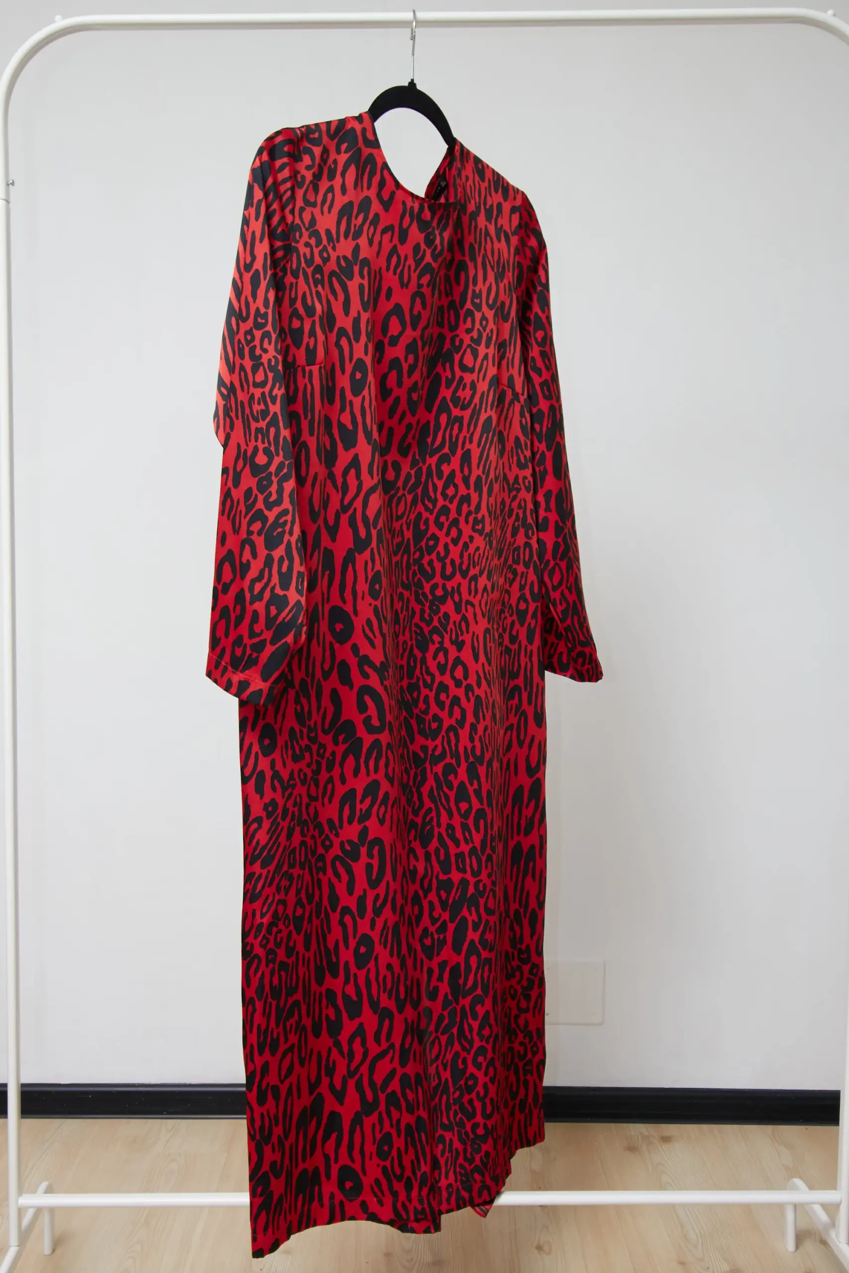 Rochie roșie cu imprimeu leopard - L