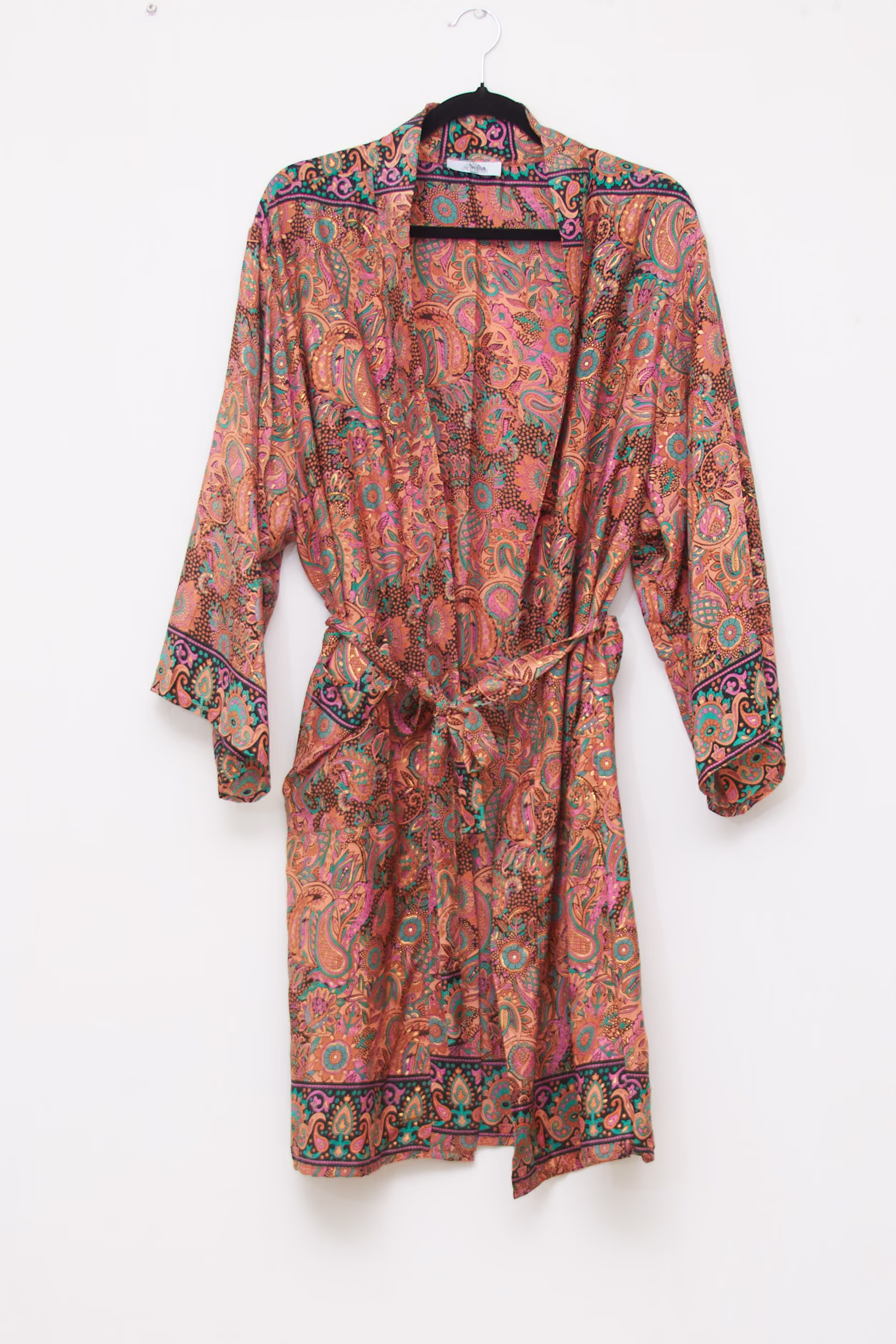 Kimono / Halat din amestec de mătase Wild Heart Zurich – Imprimeu Paisley - Mărime Universală - imagine 4
