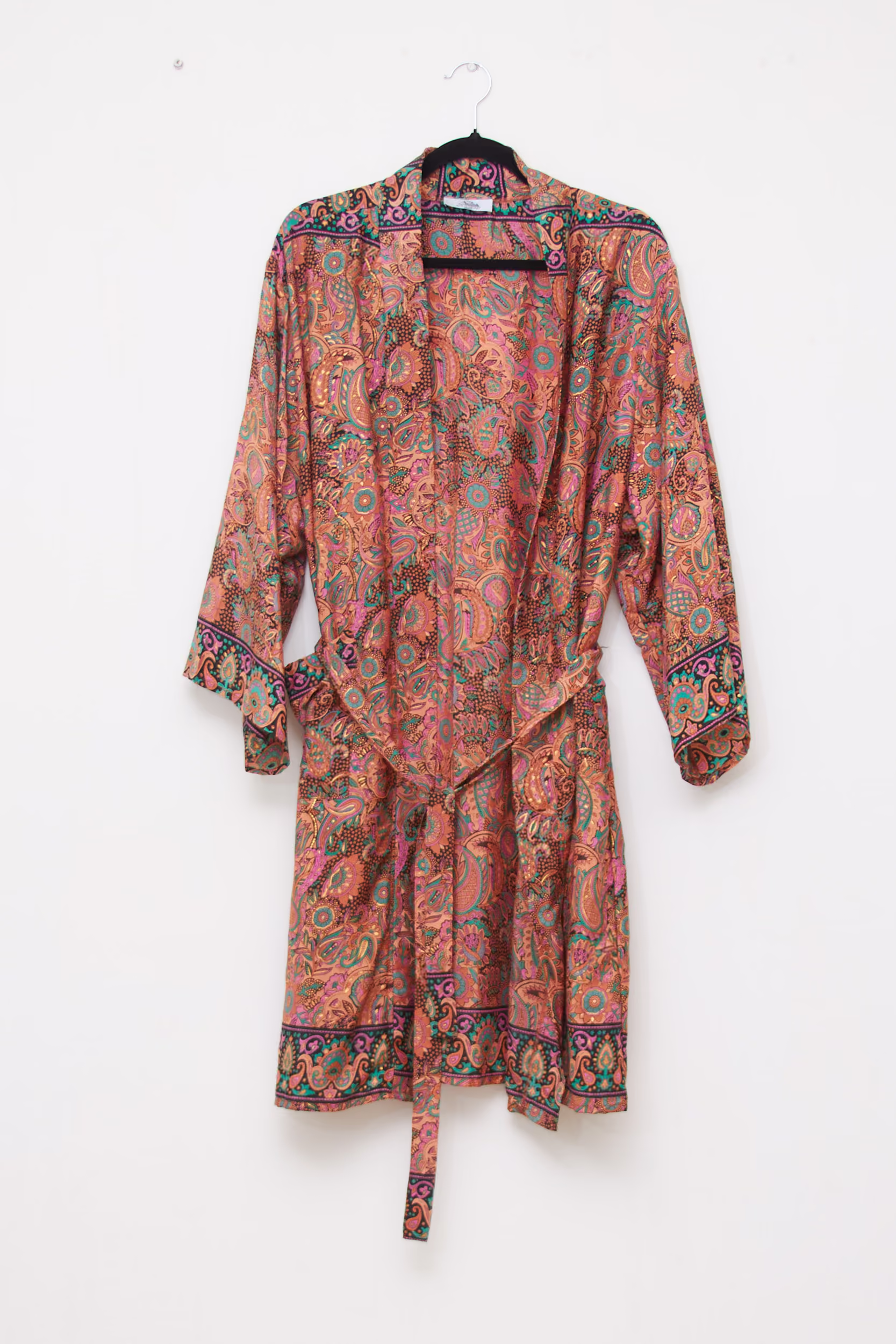 Kimono / Halat din amestec de mătase Wild Heart Zurich – Imprimeu Paisley - Mărime Universală - imagine 5