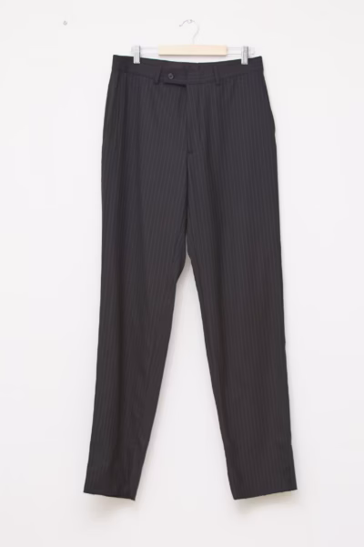 Pantaloni din Lână 100% Pinstripe – Croială Clasică - M/L