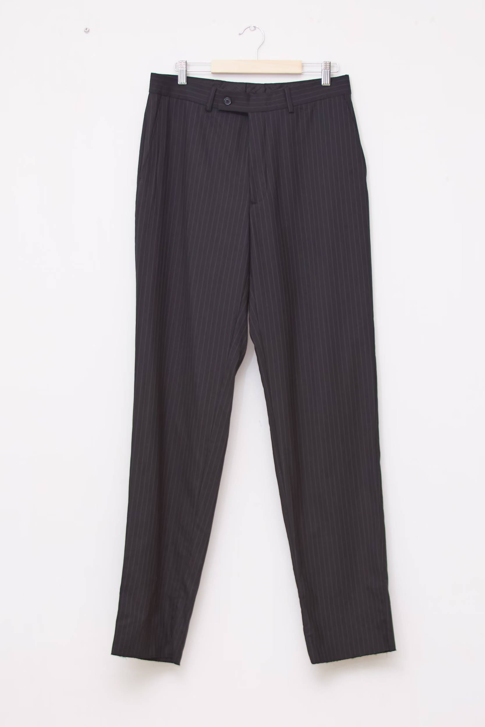 Pantaloni din Lână 100% Pinstripe – Croială Clasică - M/L