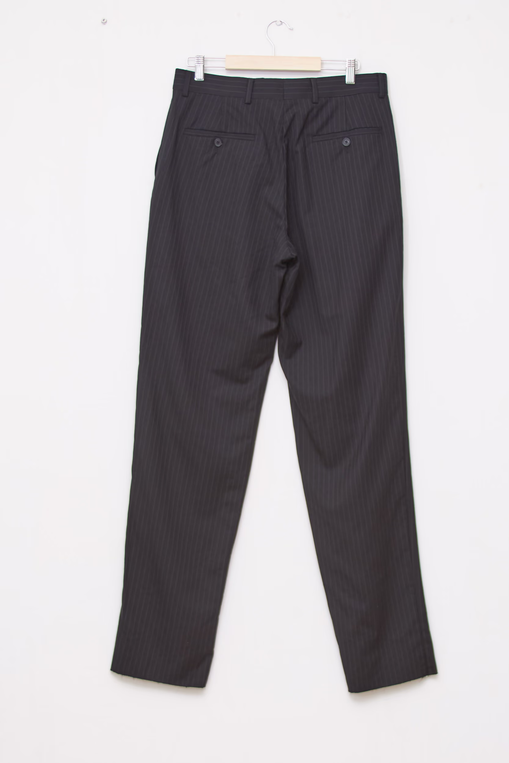 Pantaloni din Lână 100% Pinstripe – Croială Clasică - M/L - imagine 3