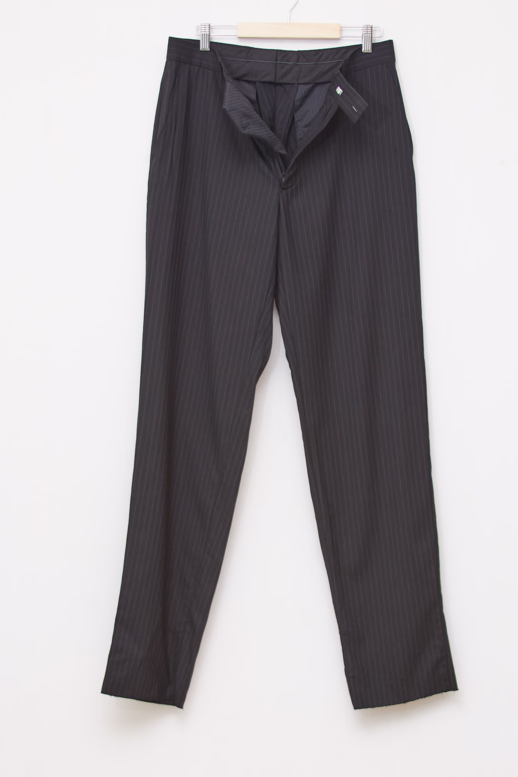 Pantaloni din Lână 100% Pinstripe – Croială Clasică - M/L - imagine 4