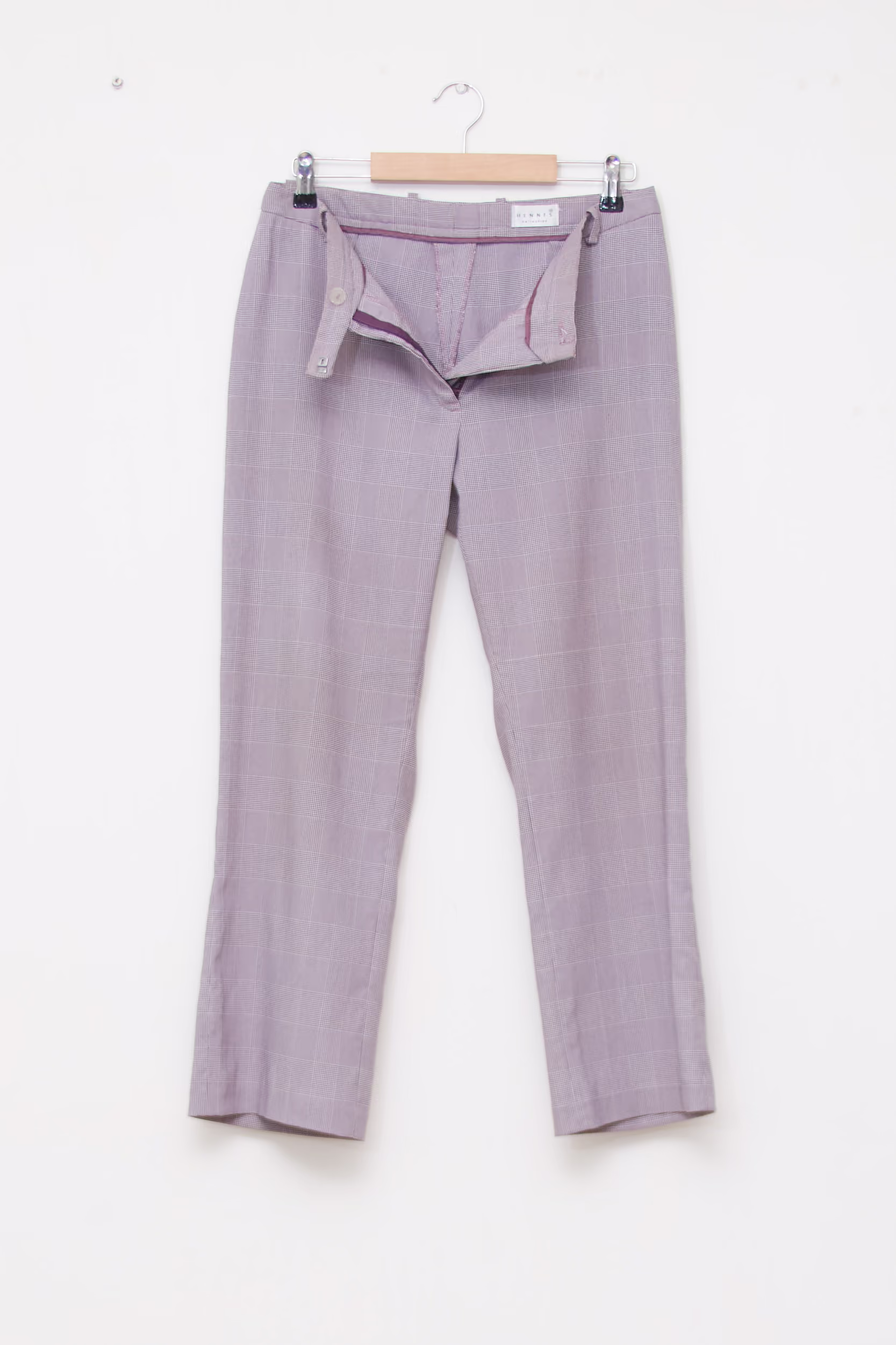 Pantaloni Hennes – Imprimeu Carouri Glen Plaid - S/M - imagine 3