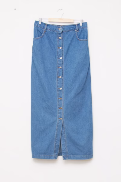 Fustă Maxi CARS Jeans – Denim Rigid Albastru Mediu - M