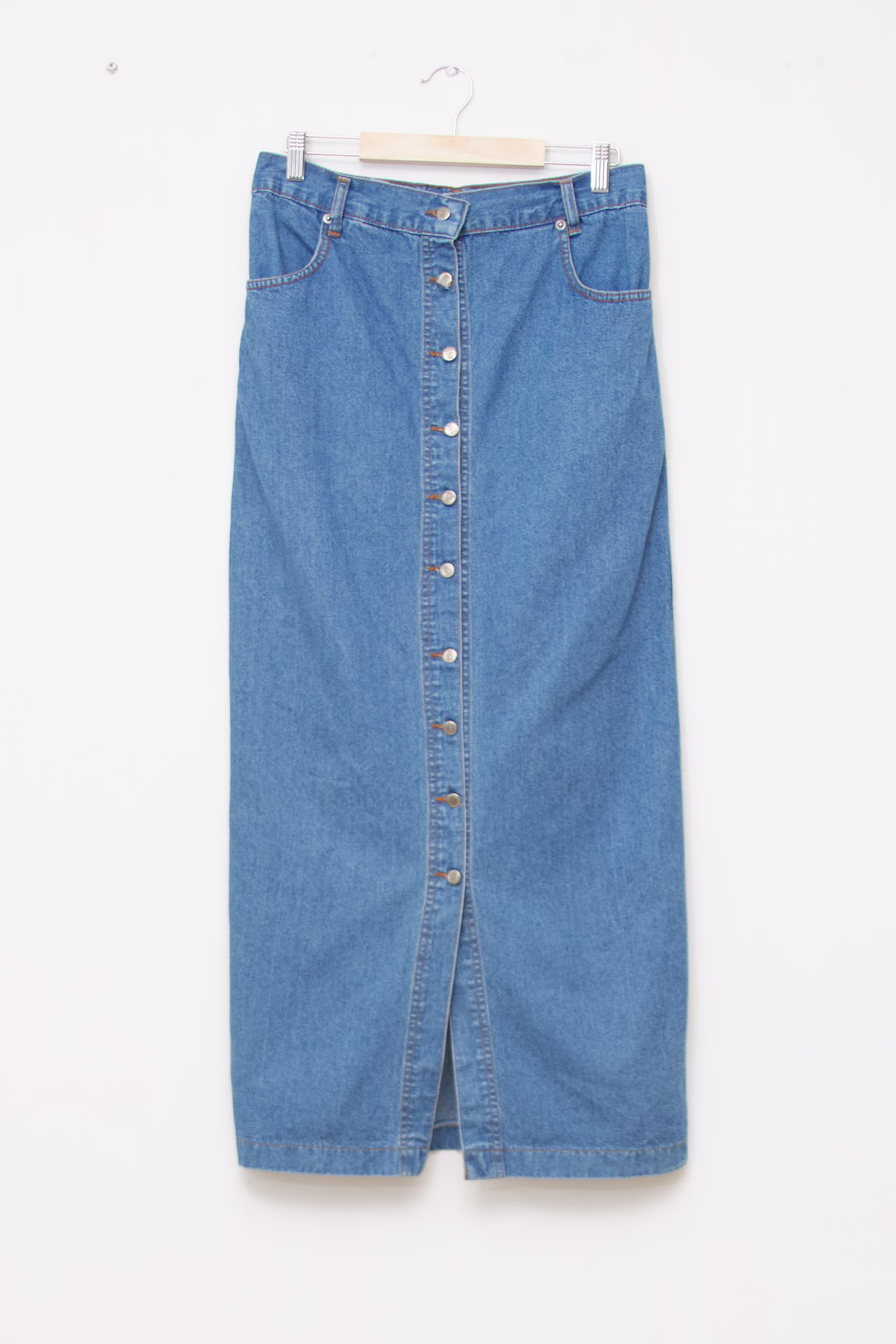 Fustă Maxi CARS Jeans – Denim Rigid Albastru Mediu - M