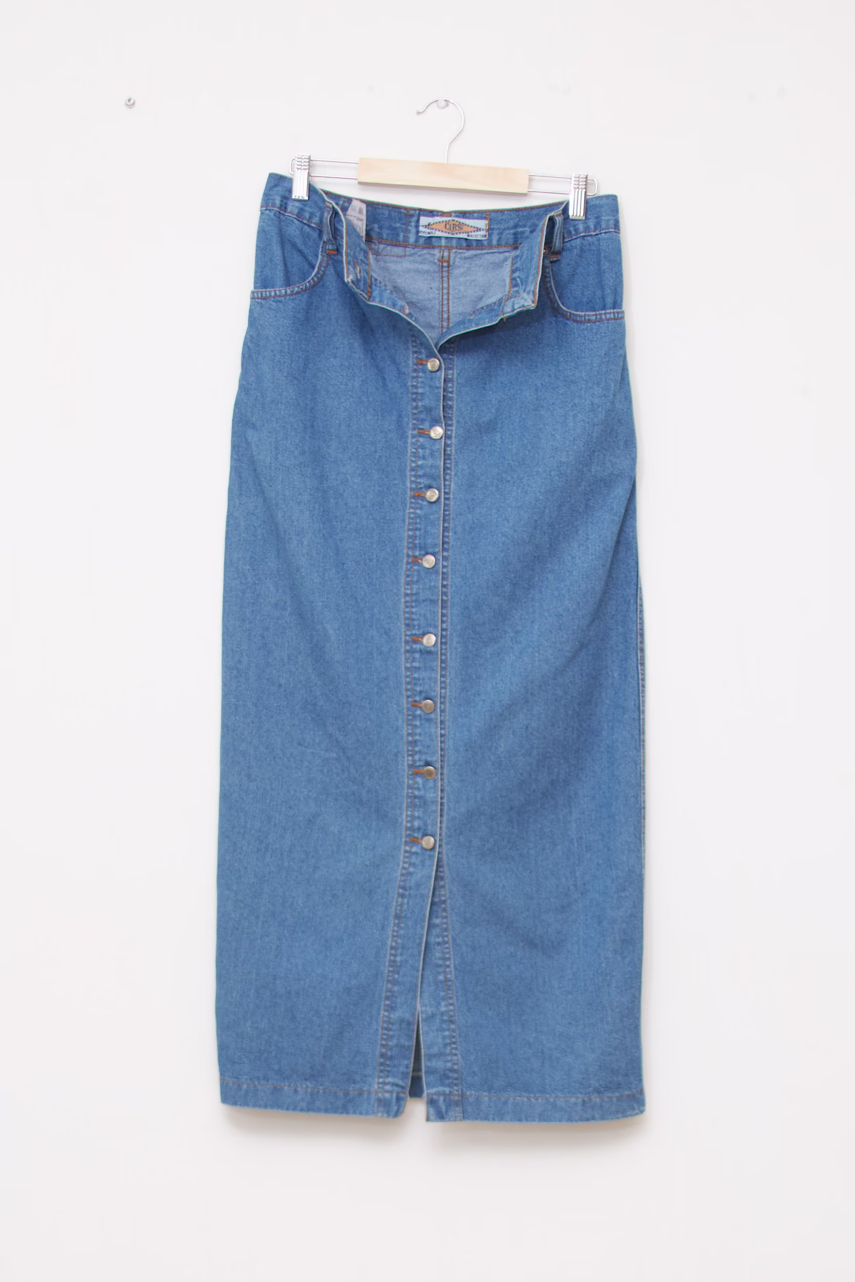 Fustă Maxi CARS Jeans – Denim Rigid Albastru Mediu - M - imagine 3