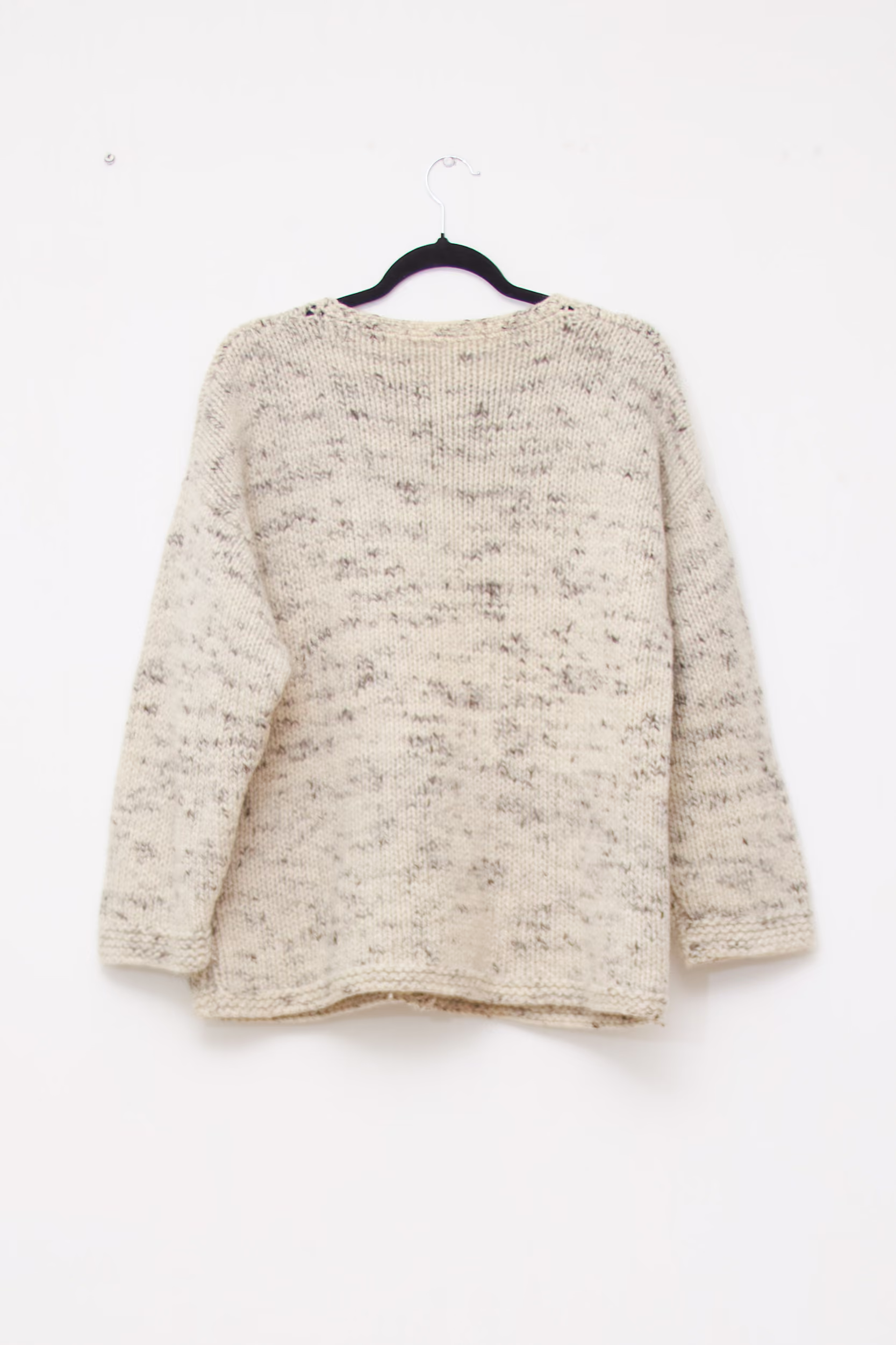 Cardigan Vintage din Lână muliné– Lucrat Manual - M/L - imagine 3
