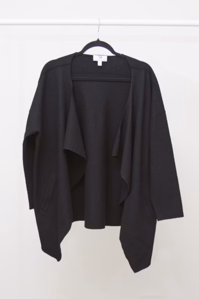 Cardigan Peter Hahn – 100% Lână Fiartă Neagră - L