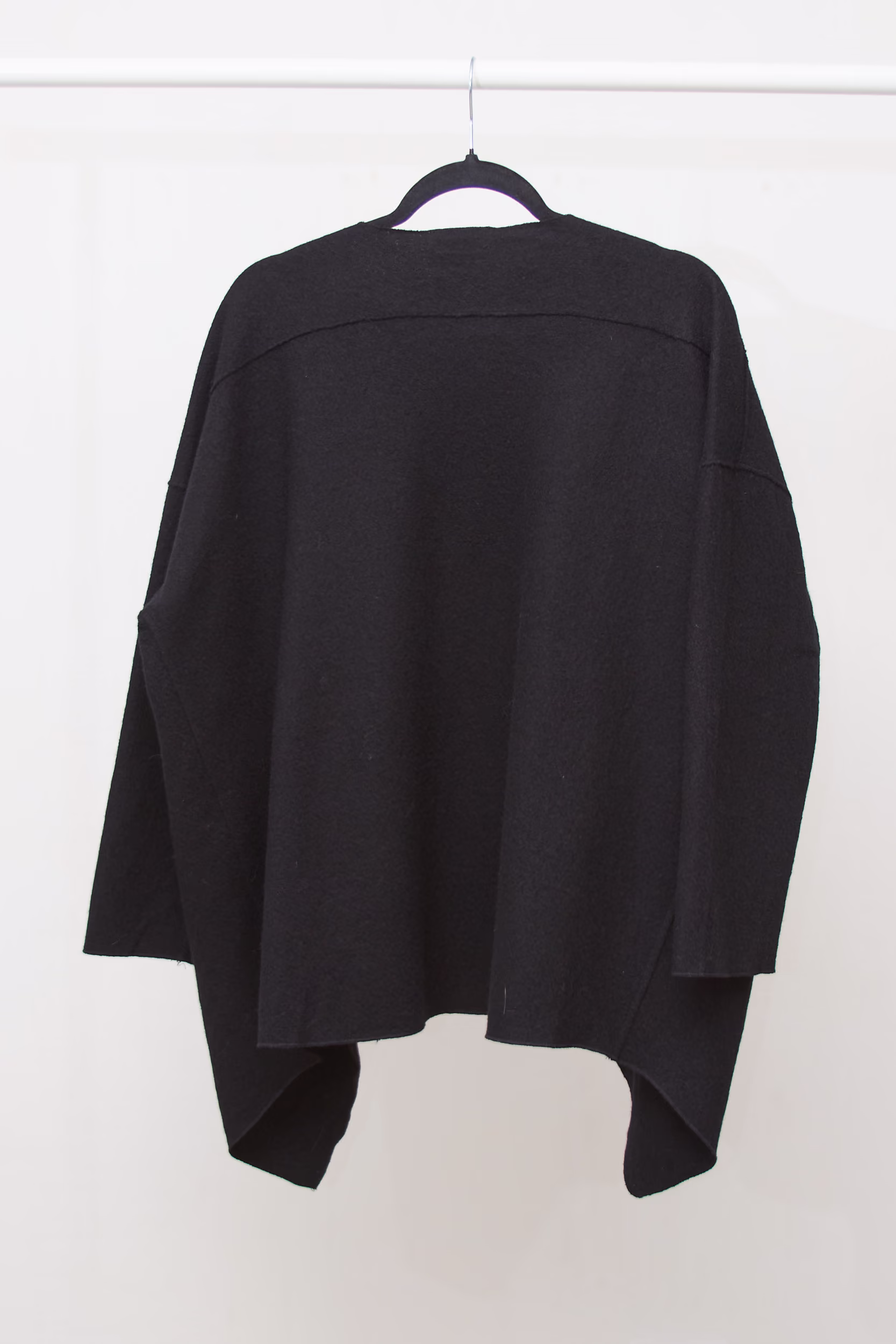 Cardigan Peter Hahn – 100% Lână Fiartă Neagră - L - imagine 3