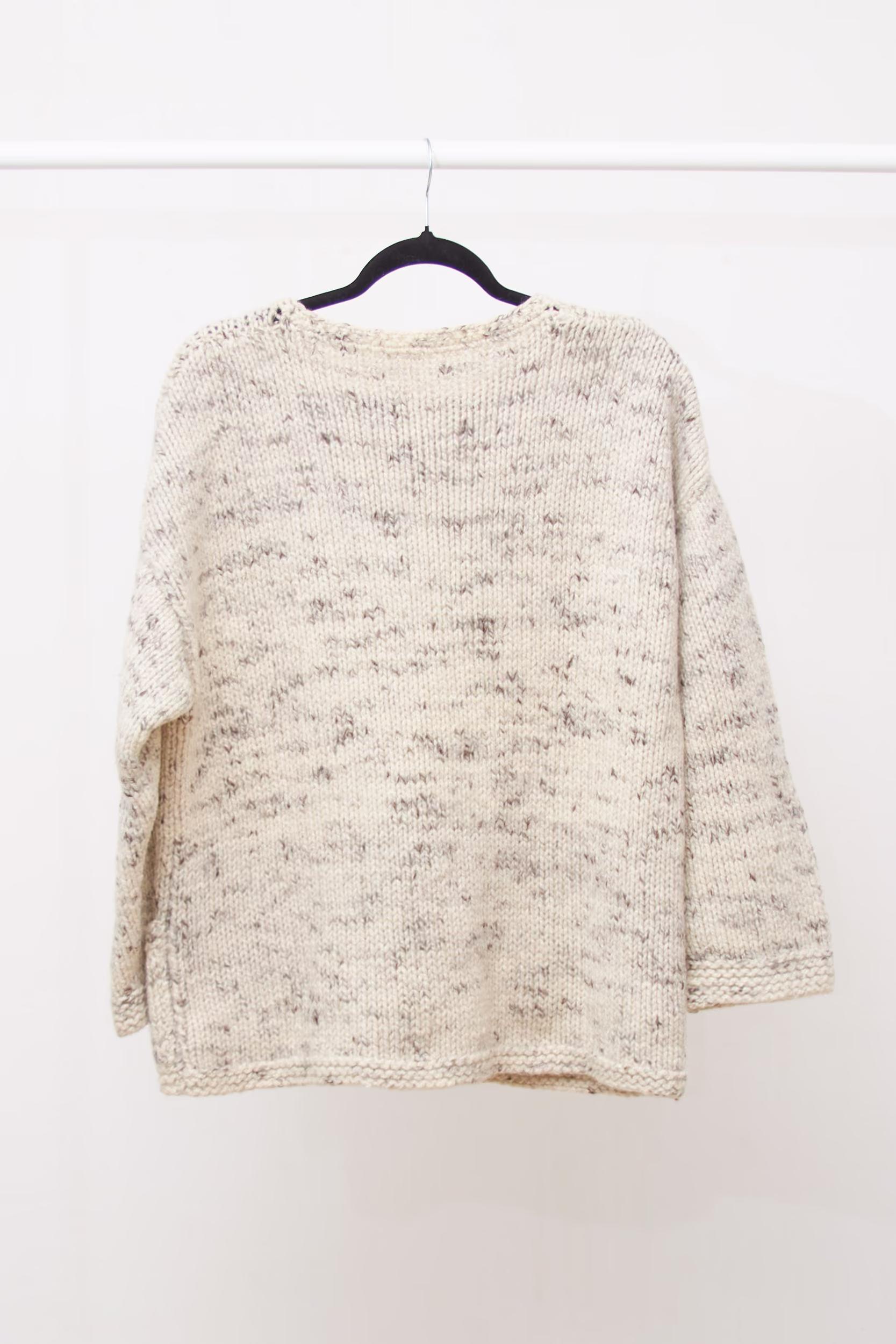Cardigan Vintage din Lână muliné– Lucrat Manual - M/L - imagine 5