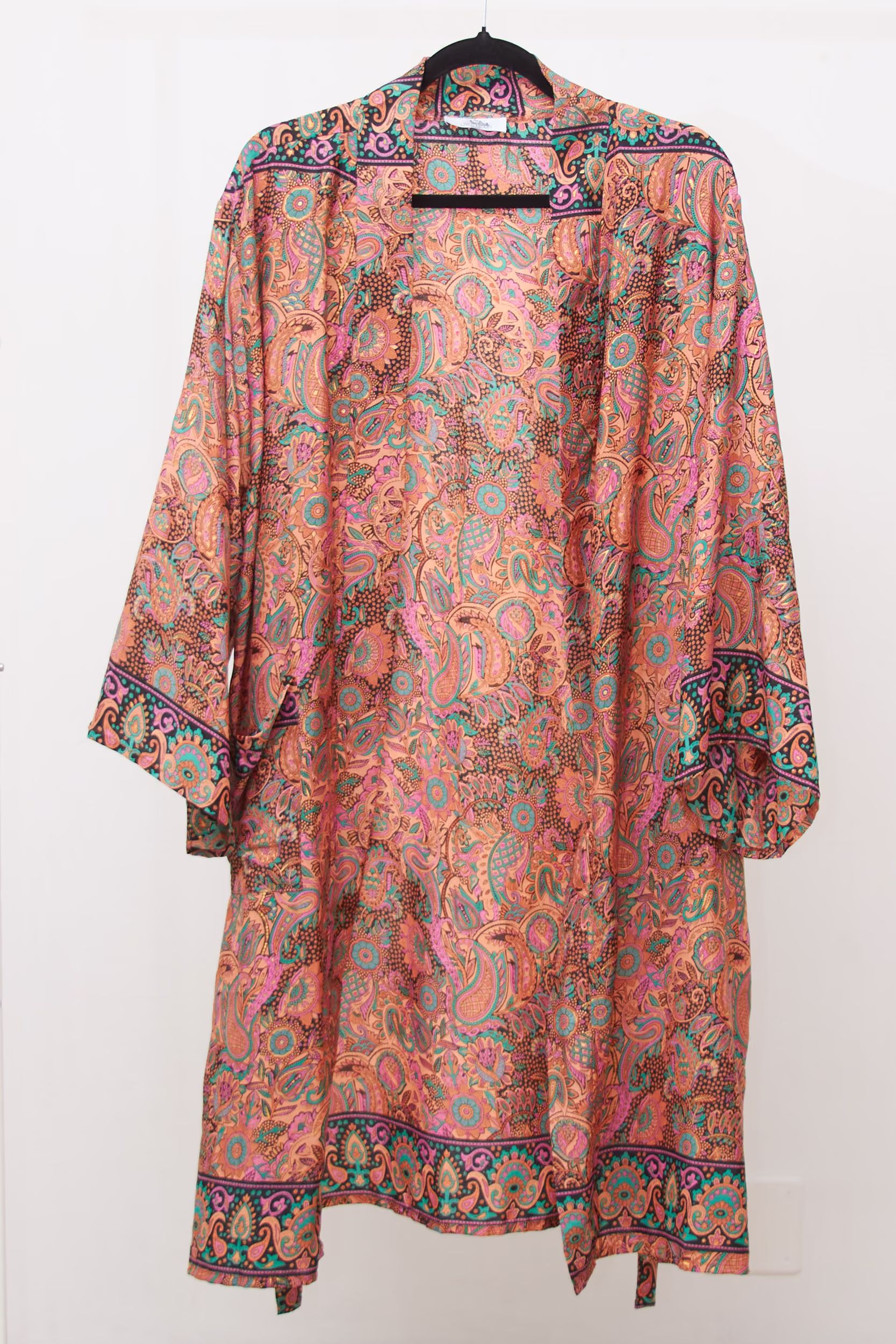 Kimono / Halat din amestec de mătase Wild Heart Zurich – Imprimeu Paisley - Mărime Universală - imagine 6