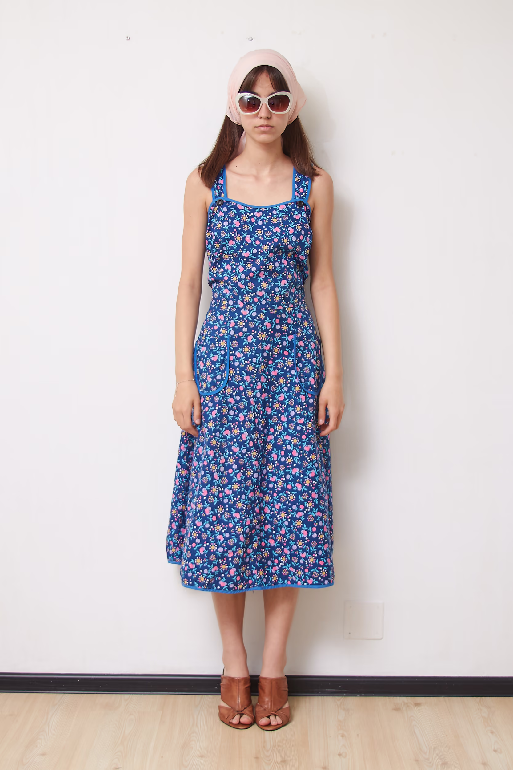 Rochie vintage din bumbac în stil Miu Miu - M/L - imagine 7