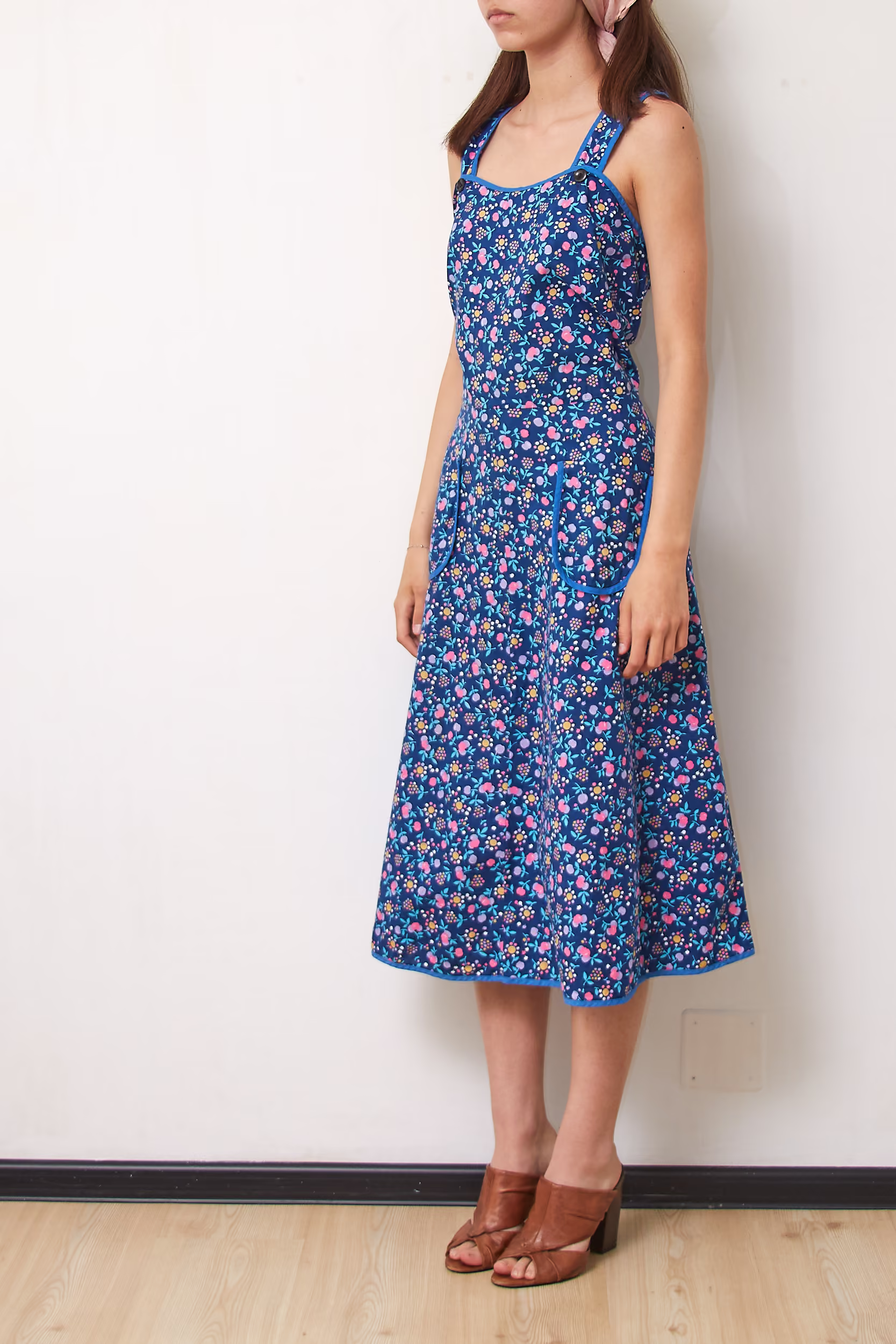 Rochie vintage din bumbac în stil Miu Miu - M/L - imagine 2