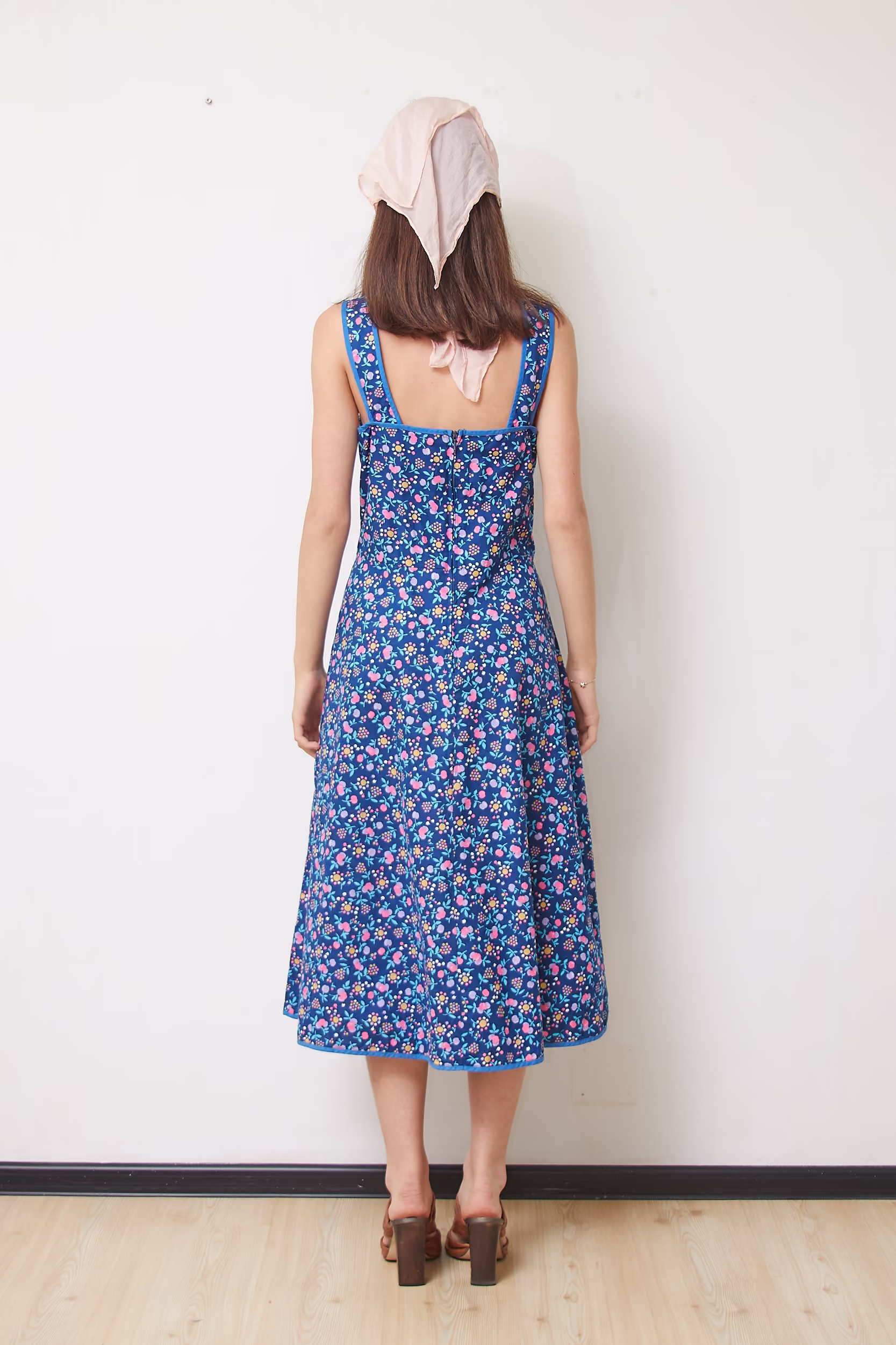 Rochie vintage din bumbac în stil Miu Miu - M/L - imagine 3