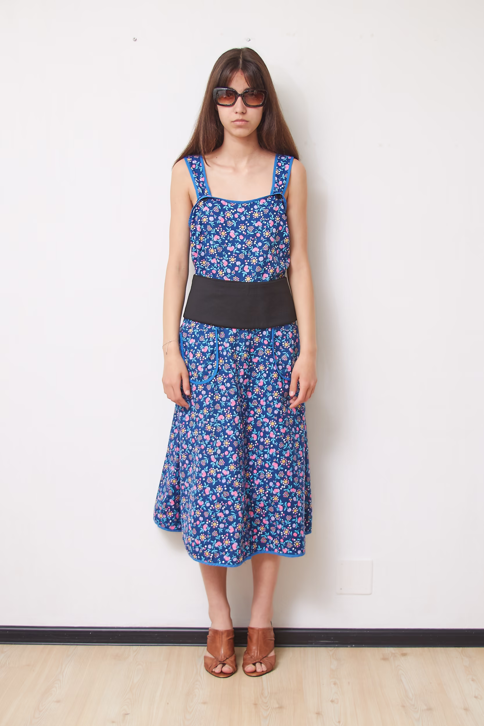 Rochie vintage din bumbac în stil Miu Miu - M/L - imagine 4