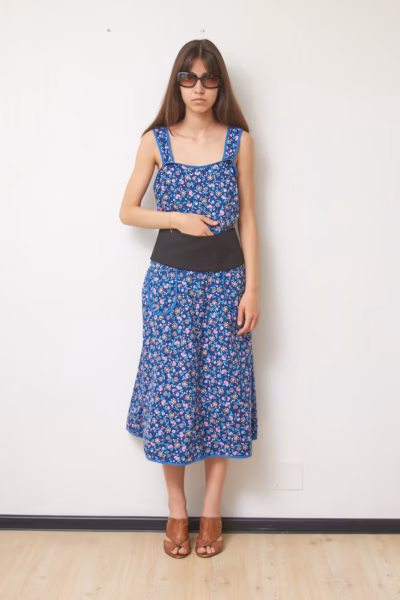 Rochie vintage din bumbac în stil Miu Miu - M/L