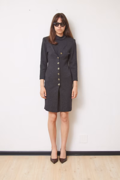 Rochie Vintage Polidori Boutique din Lână 100% Ajustabilă pe Mărime, Mărime S și M