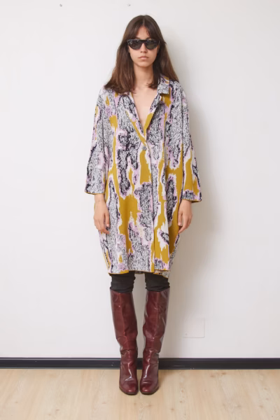 Cardigan nou COS Bumbac 100% Jacquard Abstract, Mărime L