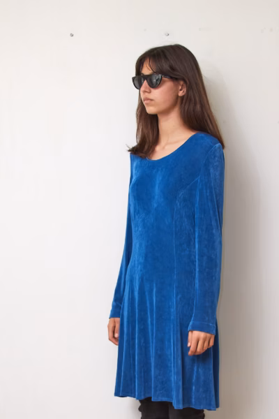 Rochie Vintage P.S. by Pollini Albastru Azur, Mărime S/M