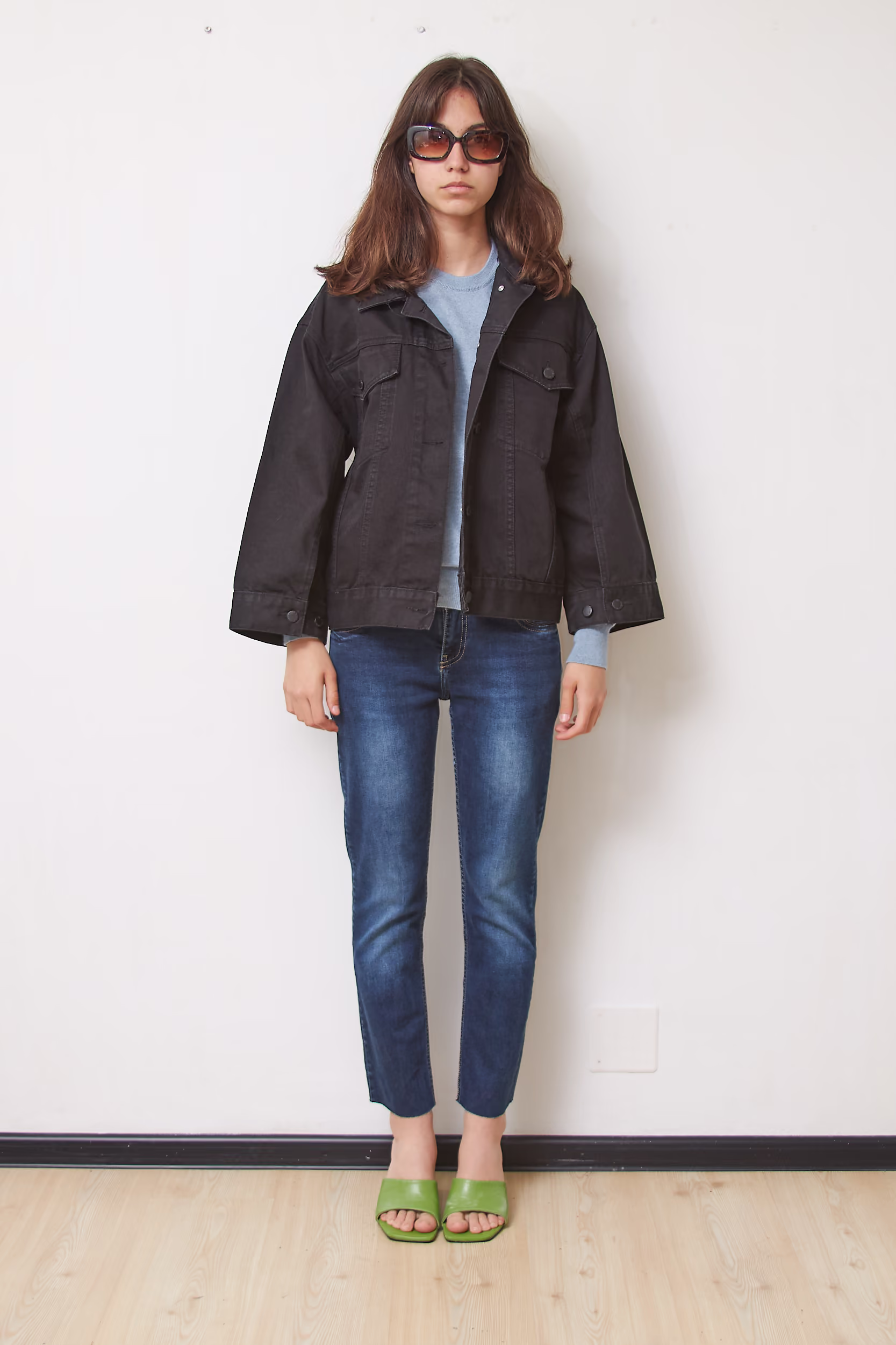 Jahetă din denim de bumbac Boxy Fit - imagine 3