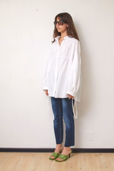 Cămașă Zara din poplin de bumbac - XL