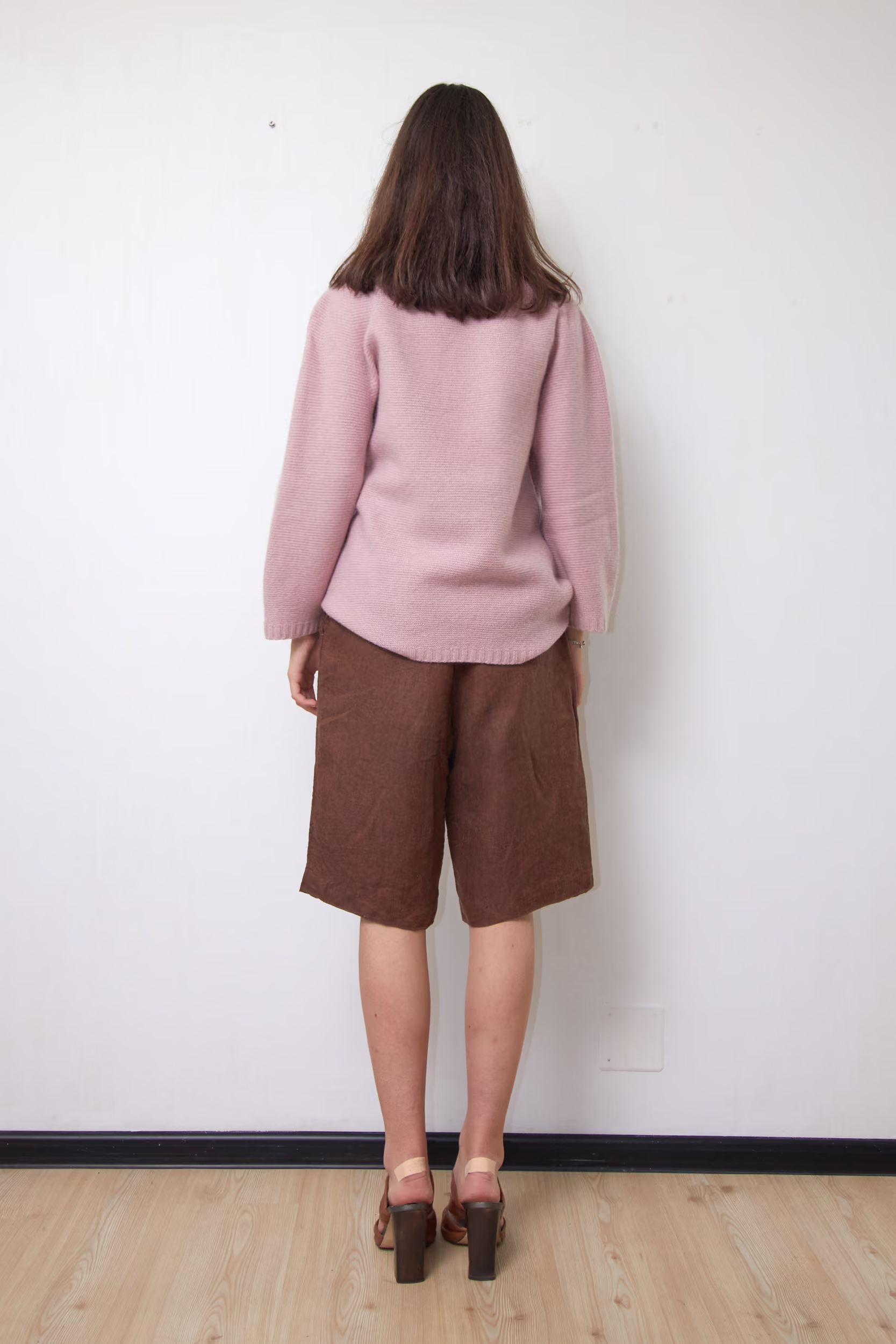 Pulover Premium Roz Pudră din cașmir/lână cu Guler Rulou - MaxMara - M/L - imagine 3