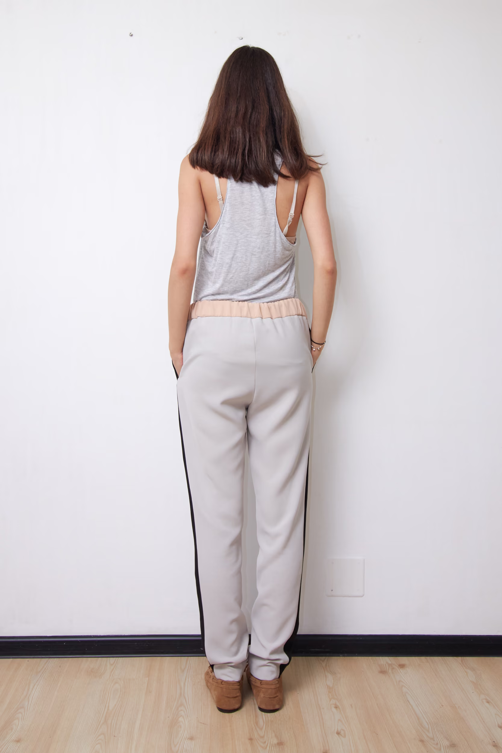 Pantaloni Tip Track-Pants Grej cu Dungă Laterală - Trussardi Jeans - S/M - imagine 2