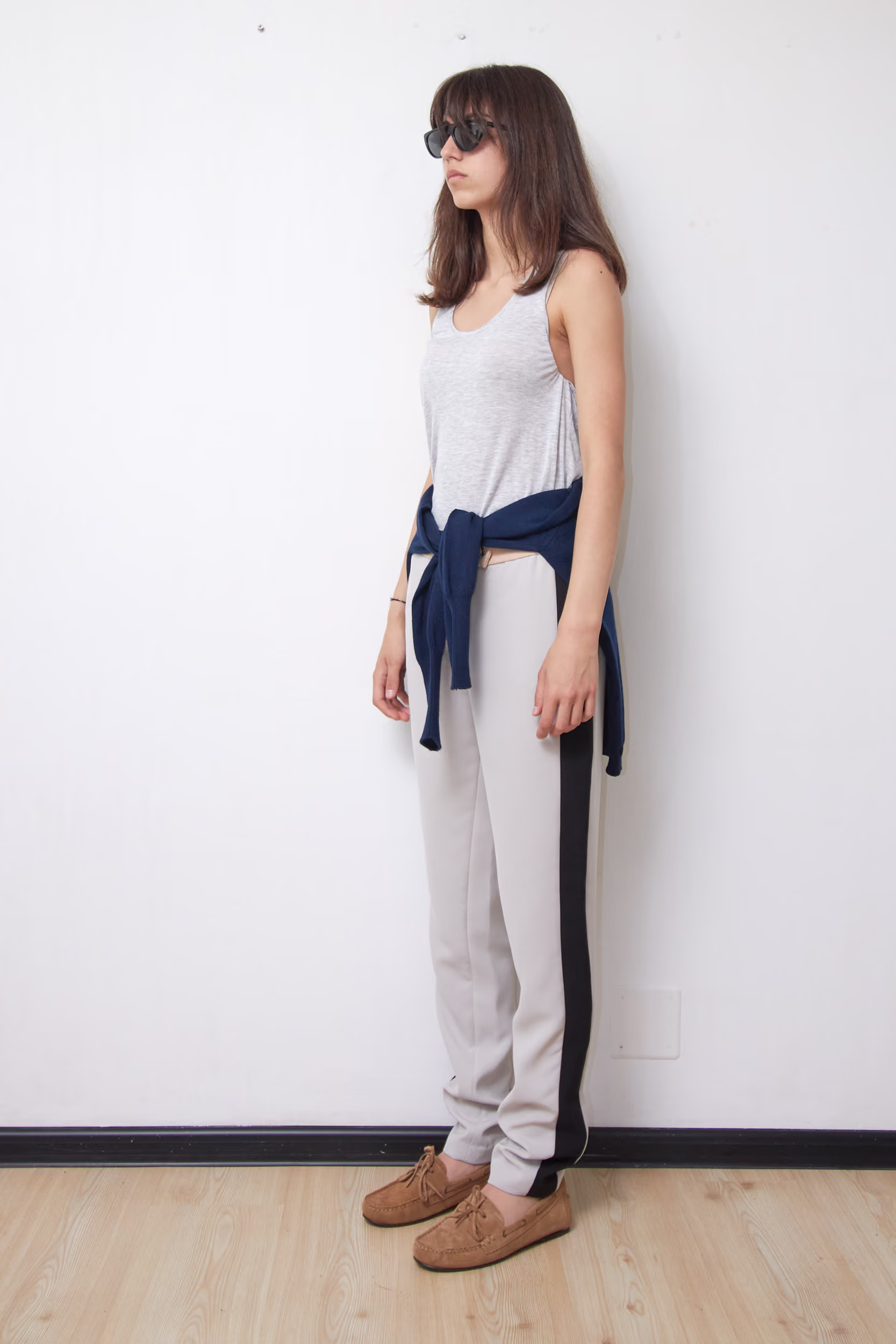 Pantaloni Tip Track-Pants Grej cu Dungă Laterală - Trussardi Jeans - S/M - imagine 5