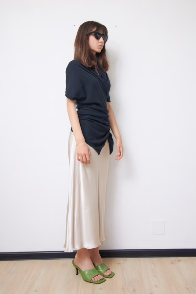 Cardigan din Bumbac și Cașmir, Stil Drapat - Trussardi Jeans - S