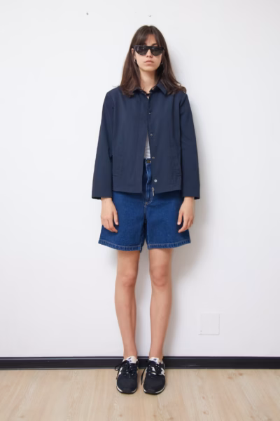 Jachetă Casual cu Capse Bleumarin Minimalistă - Trussardi Jeans - M