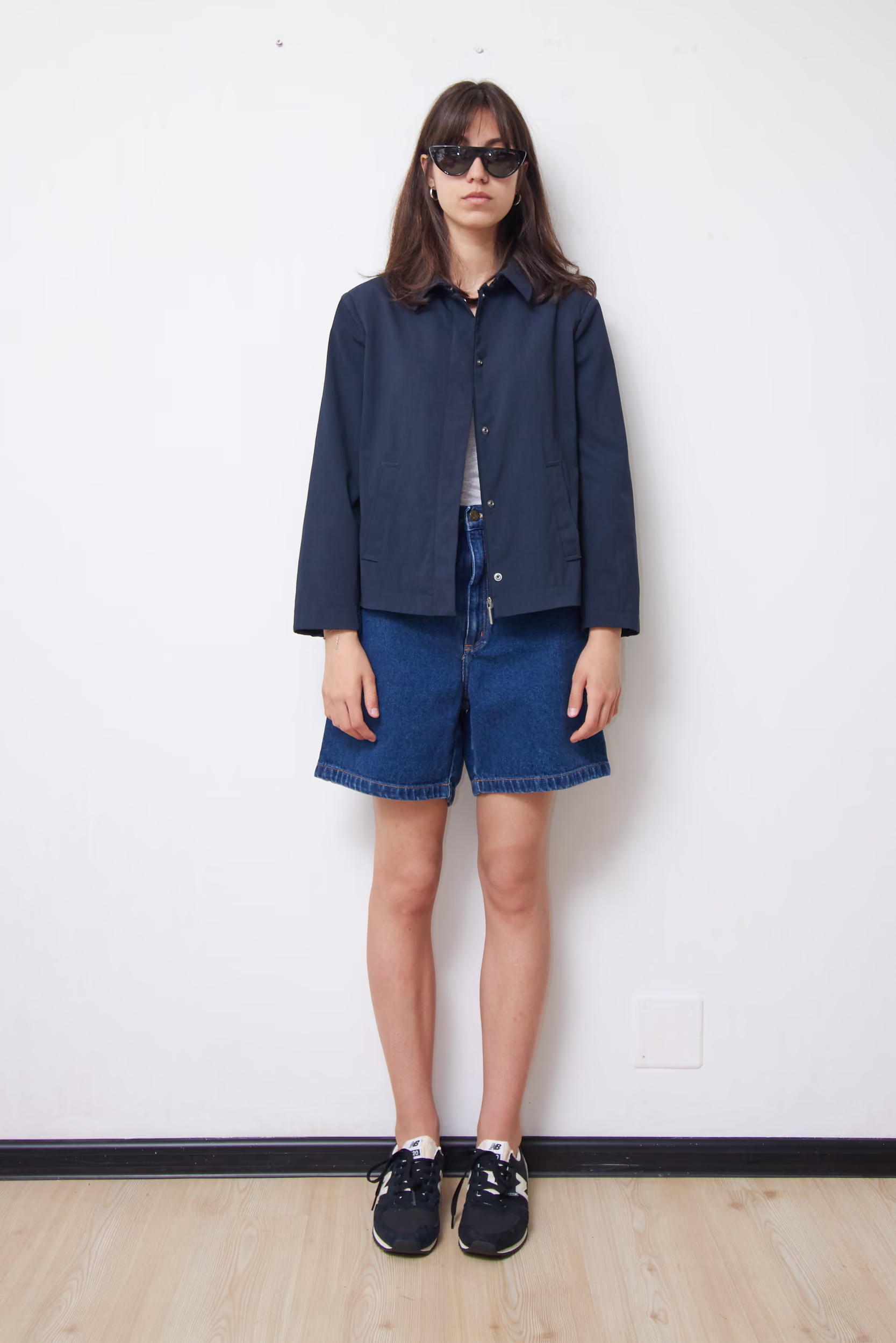 Jachetă Casual cu Capse Bleumarin Minimalistă - Trussardi Jeans - M