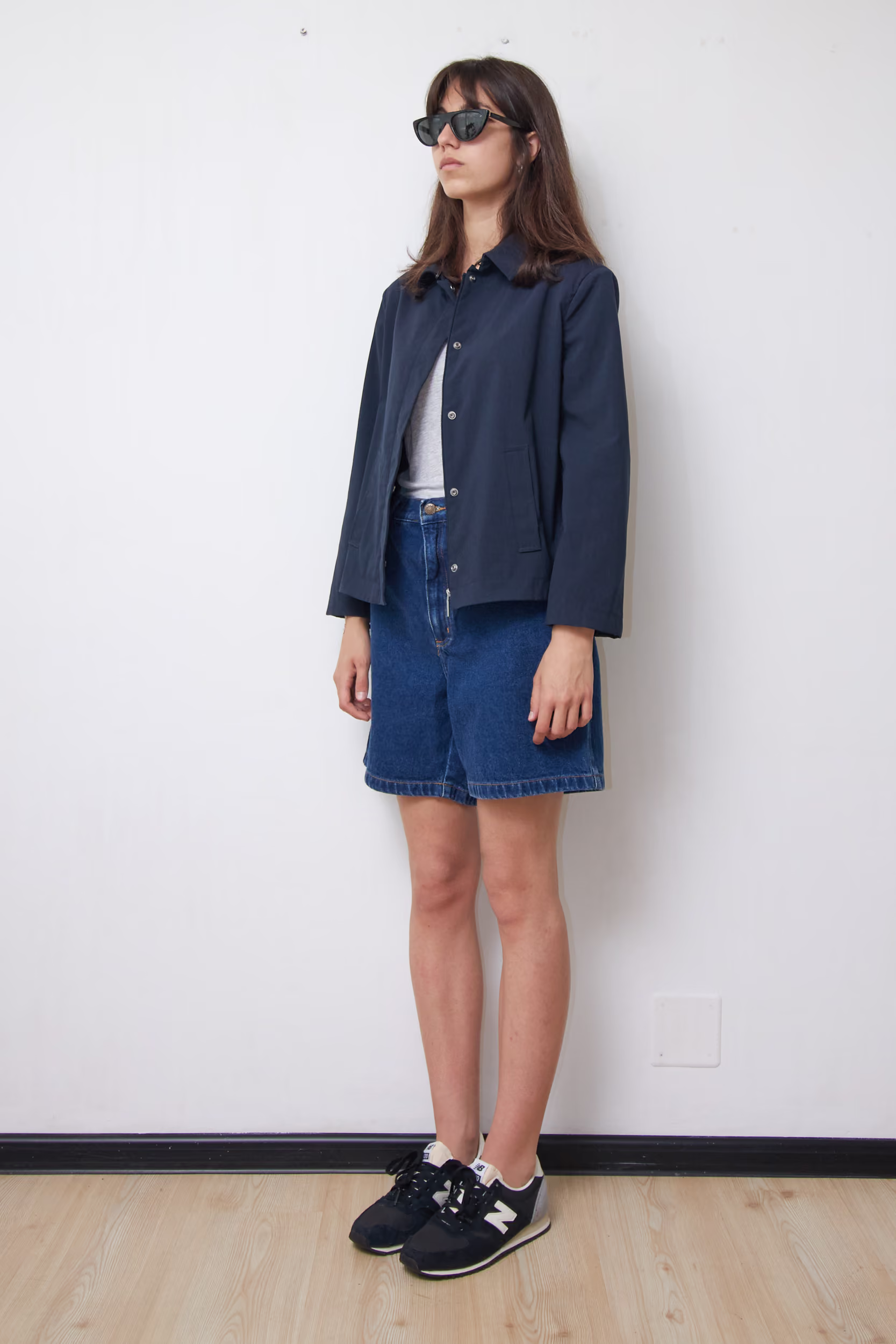Pantaloni scurți din Denim Albastru - Vintage - L - imagine 3