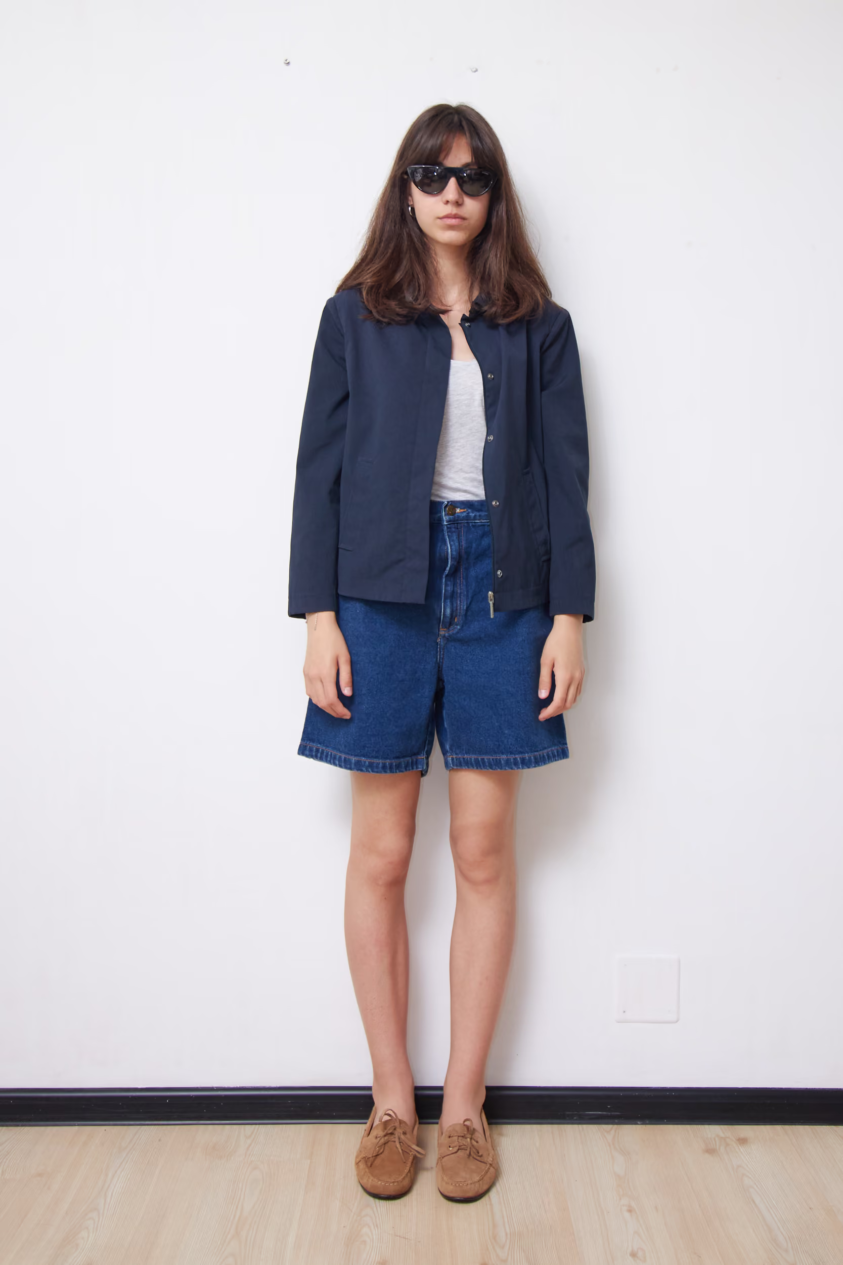 Jachetă Casual cu Capse Bleumarin Minimalistă - Trussardi Jeans - M - imagine 4