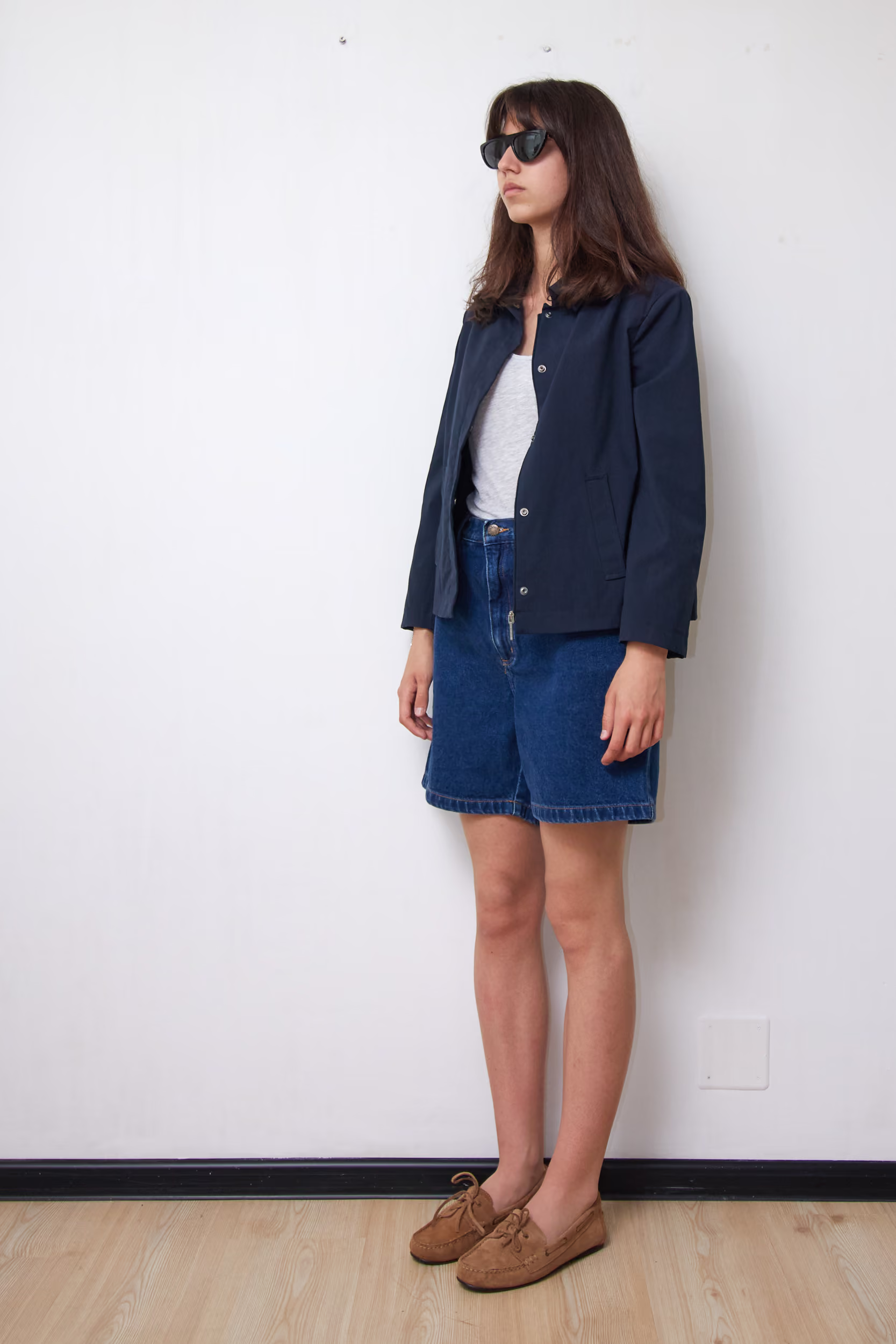 Jachetă Casual cu Capse Bleumarin Minimalistă - Trussardi Jeans - M - imagine 5