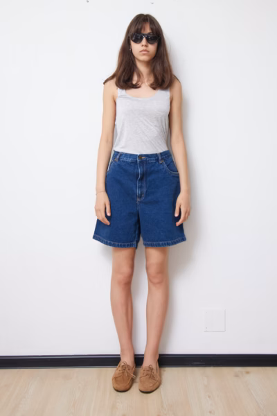 Pantaloni scurți din Denim Albastru - Vintage - L