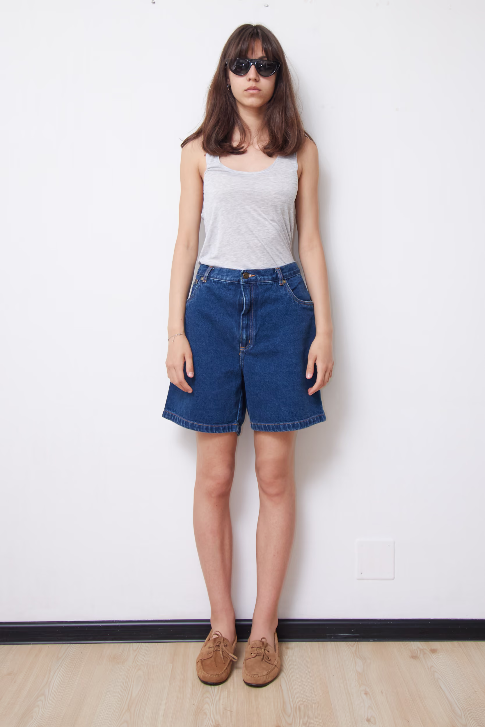 Pantaloni scurți din Denim Albastru - Vintage - L