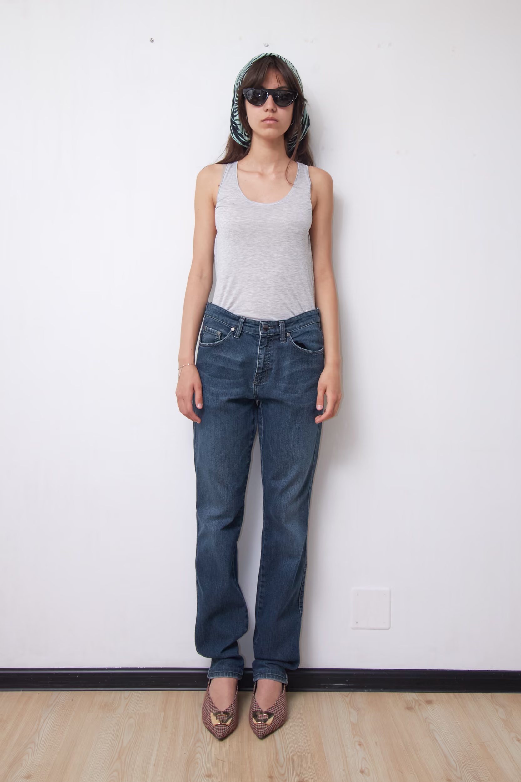 Jeans Mid-Blue din Denim Elastic cu Croială Dreaptă - Trussardi Jeans - M