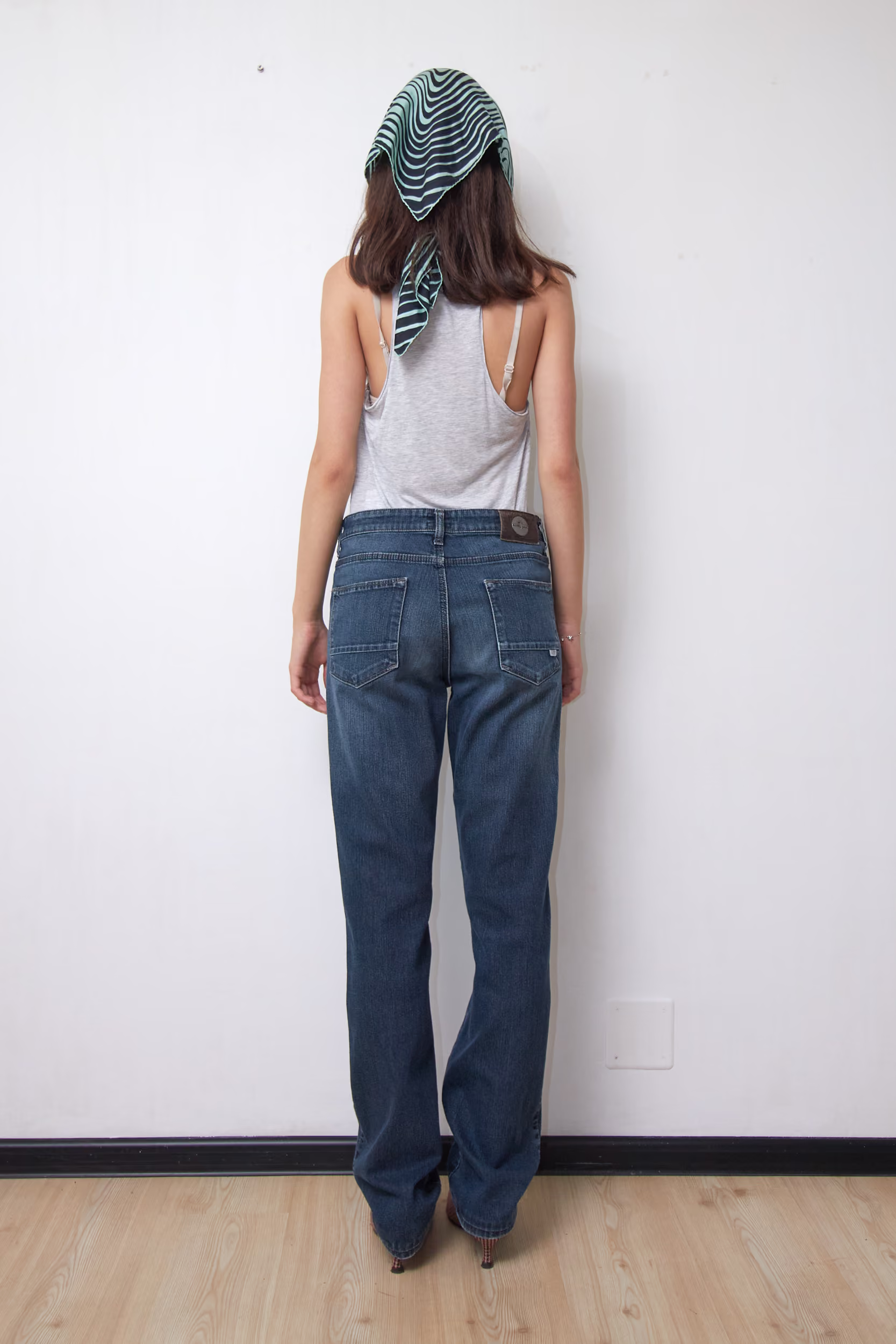Jeans Mid-Blue din Denim Elastic cu Croială Dreaptă - Trussardi Jeans - M - imagine 3