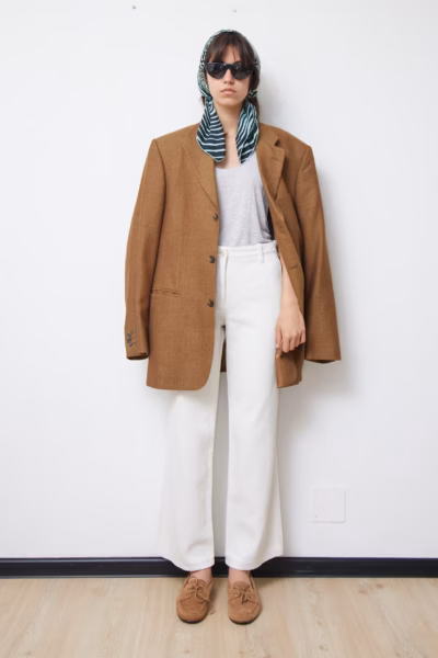 Sacou Vintage Tailored din Lână Virgină 100% Woolmark Maro-Camel- L/XL