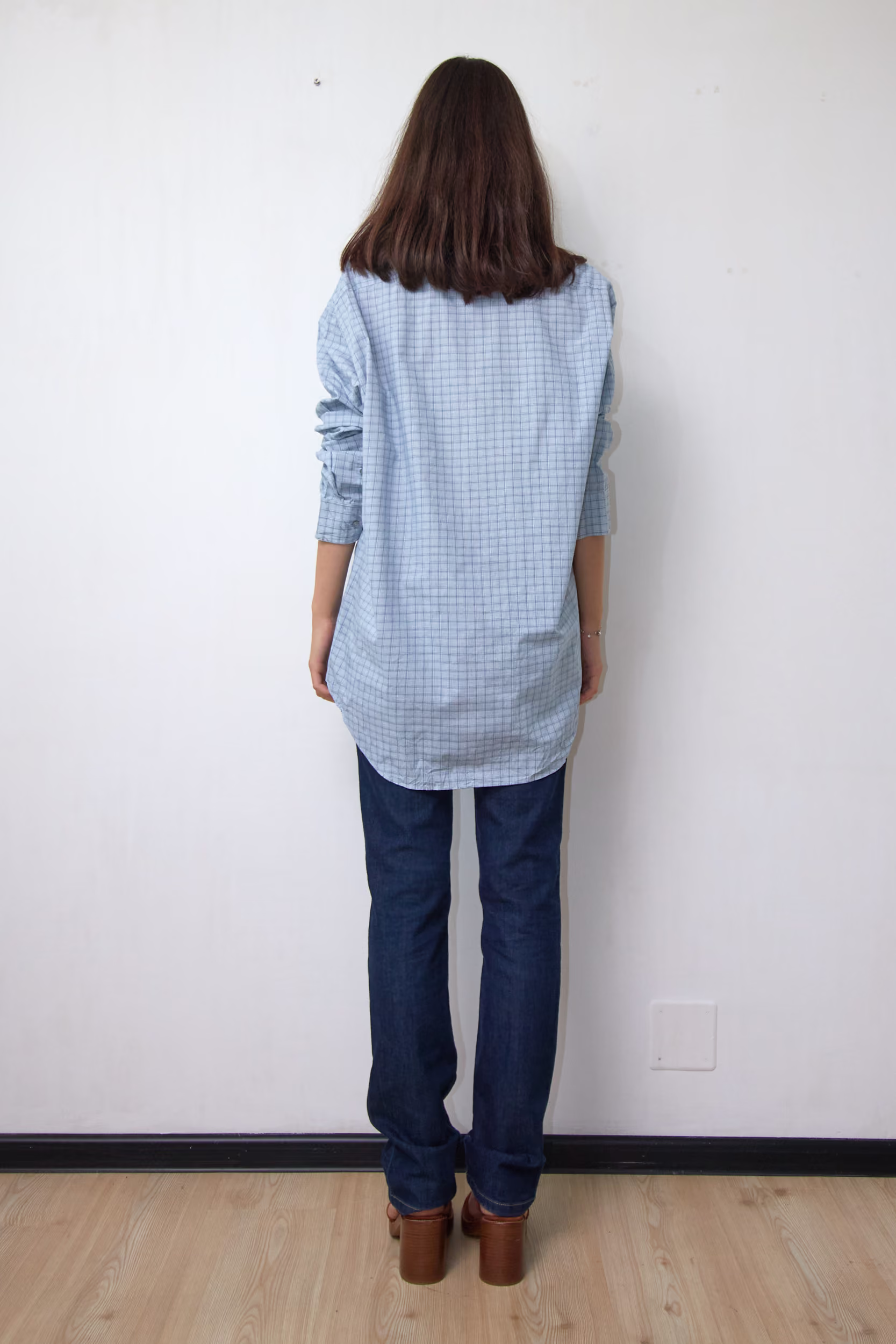 Cămașă în carouri albastru-deschis - Calvin Klein - XL - imagine 3