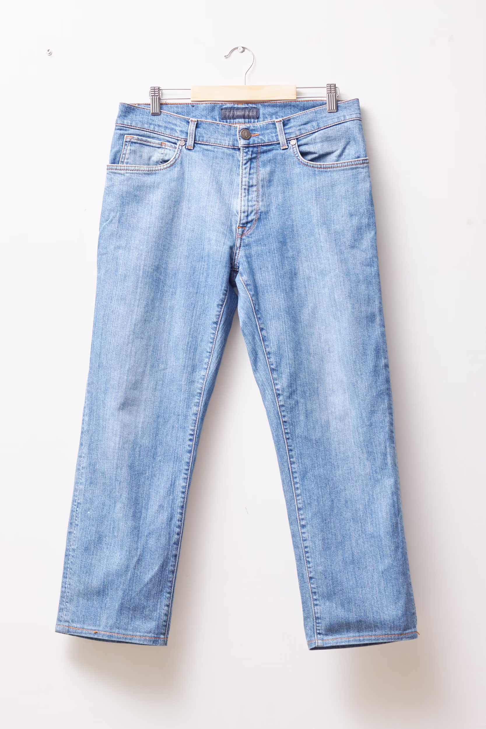 Blugi Light-Blue Ankle-Length din Denim Stretch - Trussardi - L