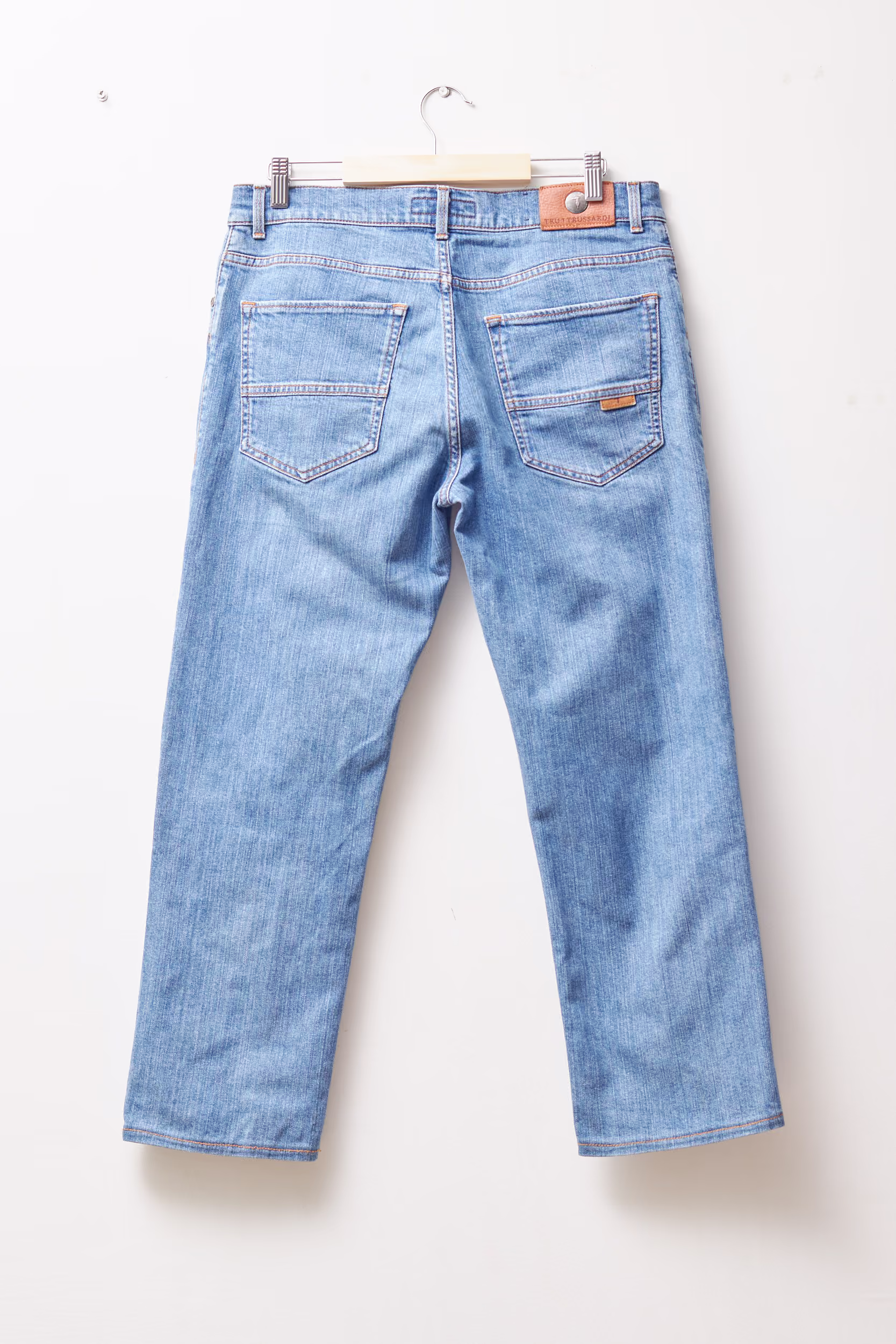 Blugi Light-Blue Ankle-Length din Denim Stretch - Trussardi - L - imagine 2